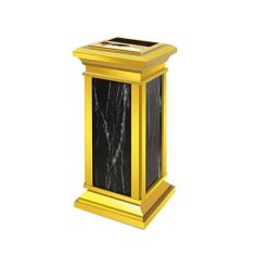 Thùng rác inox ốp đá hoa cương (310x310x660mm)