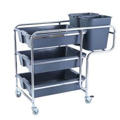 Xe đẩy dọn bàn ăn nhà hàng 3 tầng ANKO 168