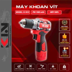 Máy khoan vặn vít chạy pin Kin K-1613 (Đầu 13 - Pin 16.8V)