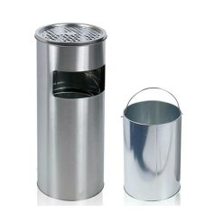 Thùng rác inox gạt tàn tròn HX138 (KT: Ø25 x H61cm)