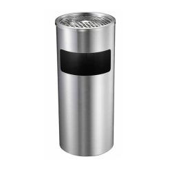 Thùng rác inox gạt tàn tròn HX301 (KT: Ø30 x H61cm)