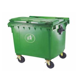 Thùng rác nhựa 1100 lít màu xanh