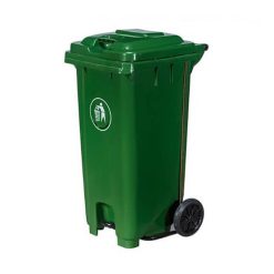 Thùng rác nhựa 120L gắn đạp chân sắt