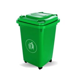 Thùng rác nhựa 30L (Xanh - Vàng)
