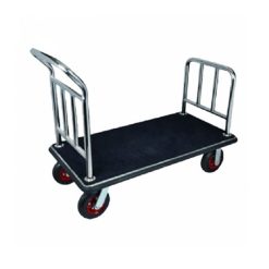 Xe trolley đẩy hành lý kiểu chữ U inox trắng 201