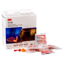 Nút bịt tai giảm ồn có dây 3M™ 1110 (Hộp 100 đôi)