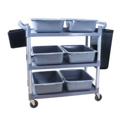 Xe đẩy thức ăn 3 tầng ANKO AF08161A (Có xô chứa rác bên hông)