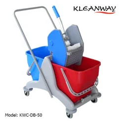 Xe ép nước lau sàn 2 xô Kleanway KWC-DB-50 (25 lít x 2)