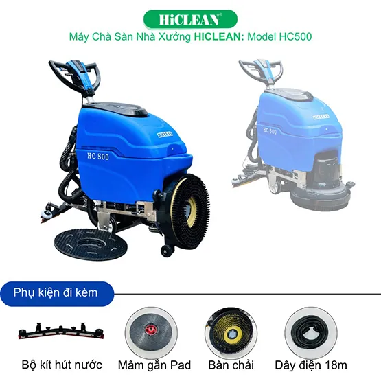 Máy chà sàn liên hợp HiClean HC 500 (Màu xanh) (5)