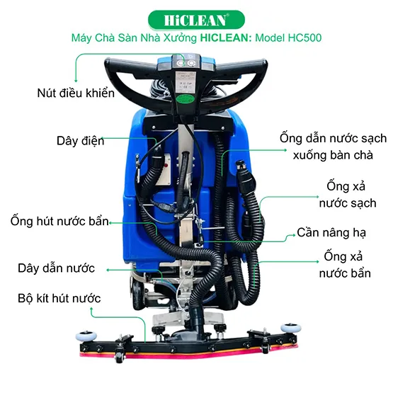 Máy chà sàn liên hợp HiClean HC 500 (Màu xanh) (7)