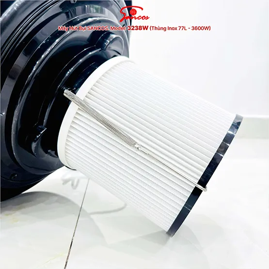 Máy hút bụi công nghiệp Sancos 3238W (3 Motor – 77L) (11)