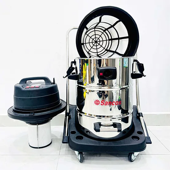 Máy hút bụi công nghiệp Sancos 3238W (3 Motor – 77L) (3)