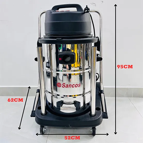 Máy hút bụi công nghiệp Sancos 3238W (3 Motor – 77L) (7)