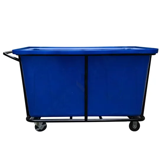 Xe chở đồ giặt là 400 lít (nhựa xanh – khung thép) (3)