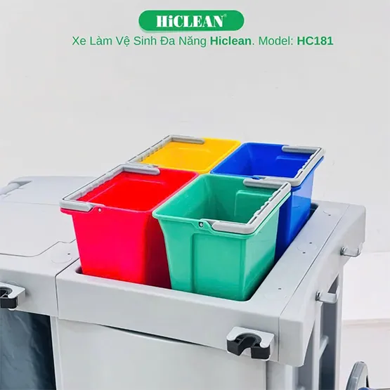 Xe đẩy dọn vệ sinh HiClean HC181 (12)
