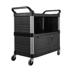 Xe đẩy phục vụ nhà hàng 2 tầng có vách kín và tủ FG409500BLA