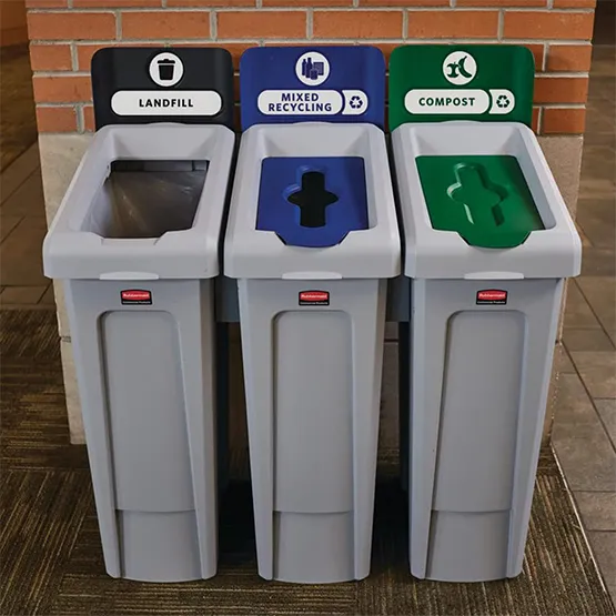 Nắp đậy có bản lề dùng cho thùng nhựa Slim Jim® 78 lít Rubbermaid 2007192 (7)