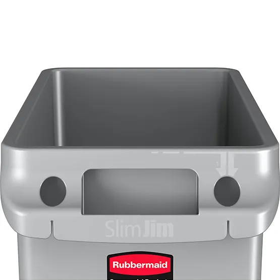 Thùng nhựa 61 lít Rubbermaid Slim Jim (1971258 + 1980602 + 267360) (4)