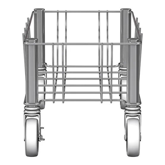 Xe đẩy thùng chứa Rubbermaid Slim Jim® – Thép không gỉ (2)