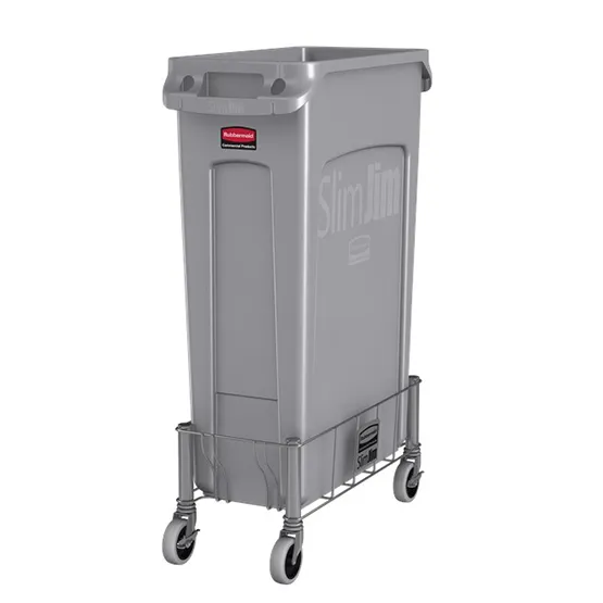 Xe đẩy thùng chứa Rubbermaid Slim Jim® – Thép không gỉ (3)
