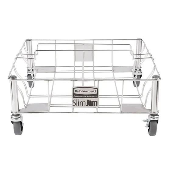 Xe đẩy thùng chứa Rubbermaid Slim Jim® – Thép không gỉ (5)