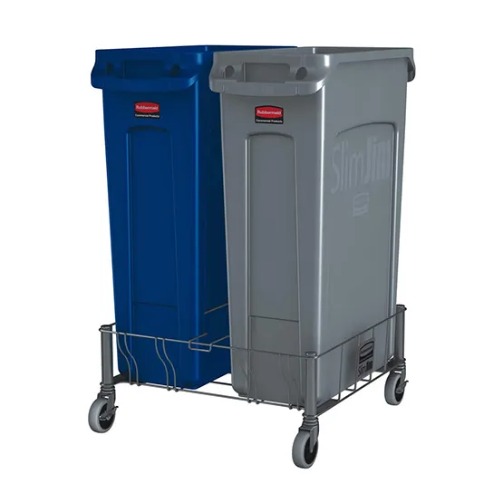 Xe đẩy thùng chứa Rubbermaid Slim Jim® – Thép không gỉ (6)