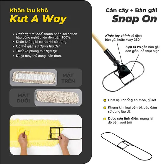 Cây lau sàn khô Rubbermaid (45cm – 60cm – 90cm) – Kiểu cài (7)