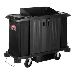 Xe làm vệ sinh buồng phòng có cửa Rubbermaid FG619100BLA