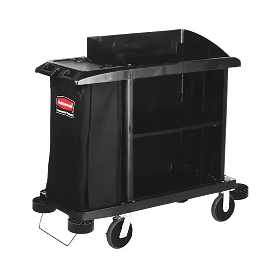 Xe làm vệ sinh buồng phòng tay đẩy 1 bên Rubbermaid FG619000BLA (1)